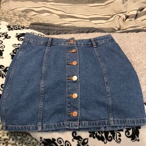 Button up Jean skirt